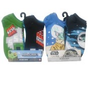 Wholesale - 6pk BOYS ASST NO SHOW SOCKS C/P 12, UPC: